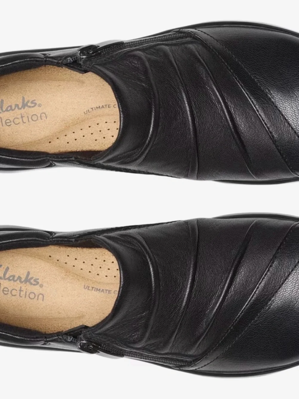 Clarks Comfort Slip-On Leather Loafer - Black Size 8